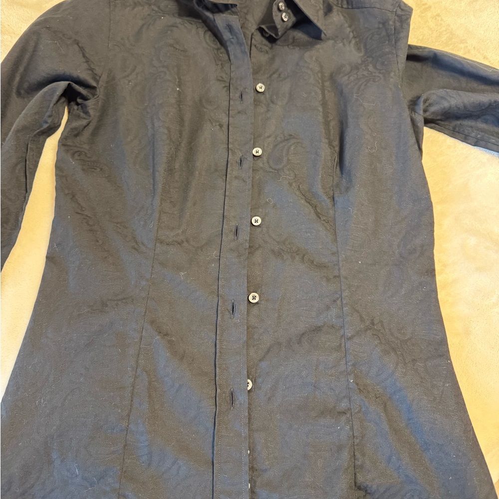 Etro Black
Paisley Cotton French Cuff Long Sleeve Shirt